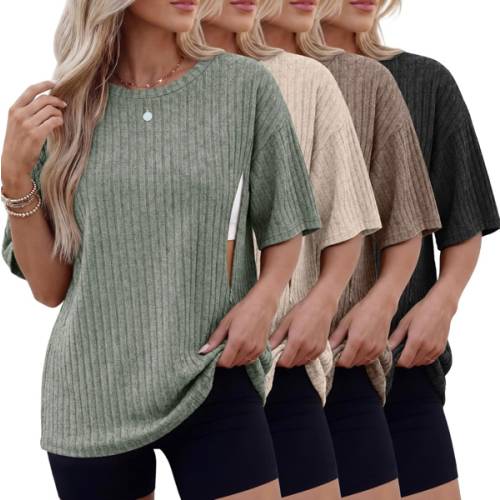 Huukeay 4 Pack Women's Nursing Shirts