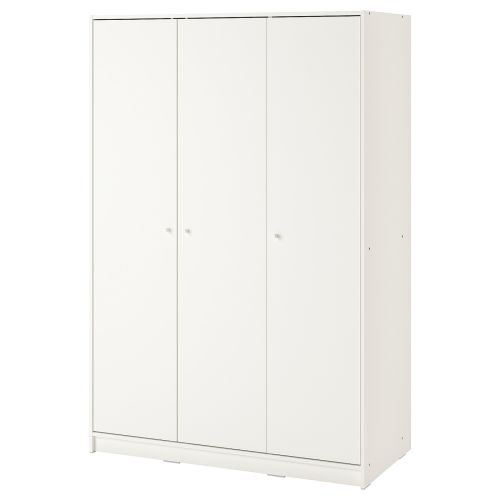 KLEPPSTAD Wardrobe with 3 doors - white 117x176 cm