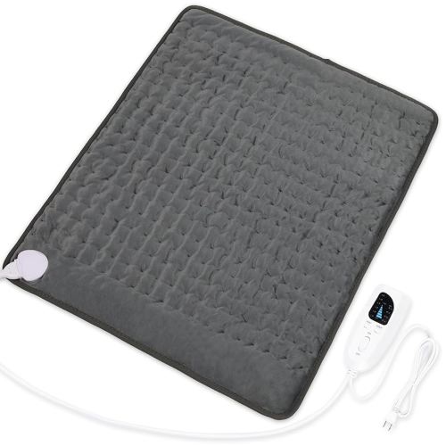 Heating Pad-Electric Heating Pads for Back,Neck,Abdomen,Moist Heated Pad for Shoulder,Knee,Hot Pad for Arms and Legs,Dry&Moist Heat & Auto Shut Off(Charcoal Gray, 20''×24')