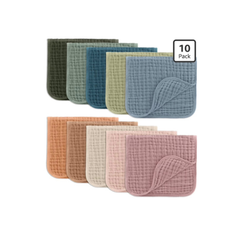 Amazon.com: Comfy Cubs Muslin Burp Cloths 20" x 10", Pack of 10 - Large, 6-Layer, Ultra Absorbent 100% Cotton for Baby Drool and Messes - Soft, Safe & Gentle Baby Burp Cloths for Boys & Girls - Multi : Baby