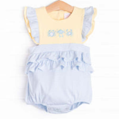 Sandy Shores Applique Ruffle Bubble, Blue – Stitchy Fish
