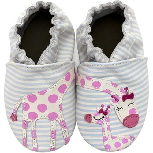 Robeez Baby Girls and Unisex Soft Soles Slip-Resistant Crib Shoes Slippers for Infant and Toddler, 0-24 Months