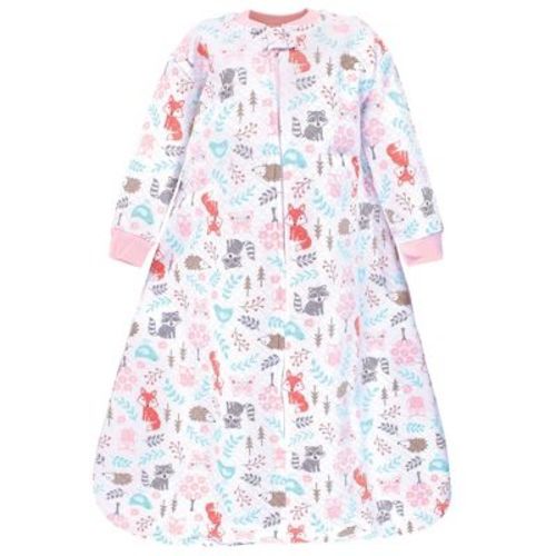 Hudson Baby Infant Girls Premium Quilted Long Sleeve Sleeping Bag and Wearable Blanket, Woodland Fox, 12-18 Months