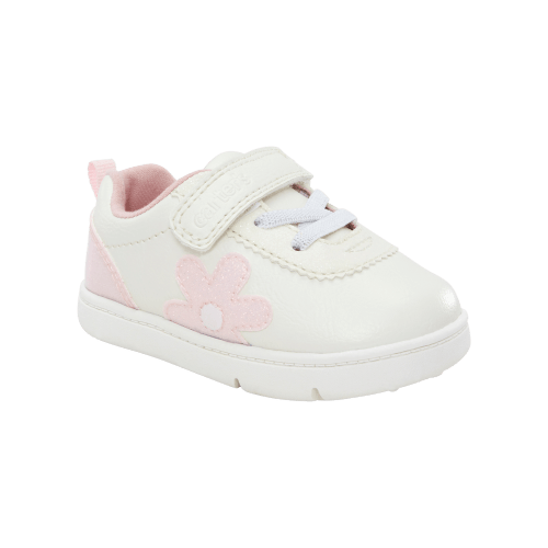 Every Step® First Walker Flower Casual Sneakers - White | Carter's