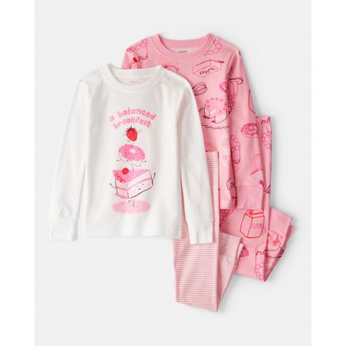 Desserts- 4-Piece Pajamas - Pink/White