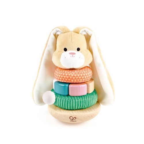 Hape Bunny Stacker Wooden Ring Stacking Baby Toy