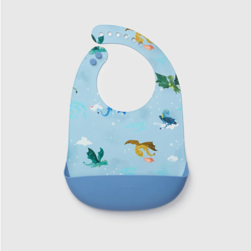 Silicone Bib Printed - Magical Dragons