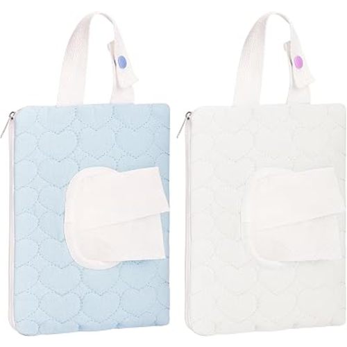 Eileithyia Wipe Dispenser Baby Wipes Dispenser Container Soft Quilted Baby Wipe Holder Portable Travel Diaper and Wipes Pouch Bag