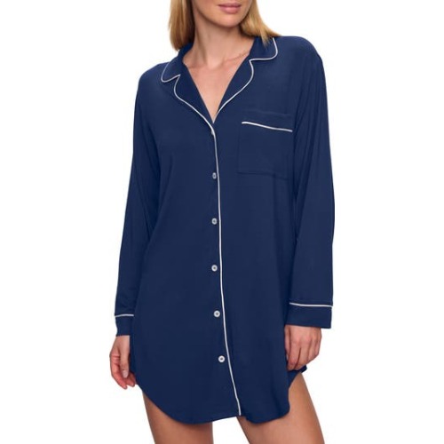 Gisele Jersey Knit Sleep Shirt, Large