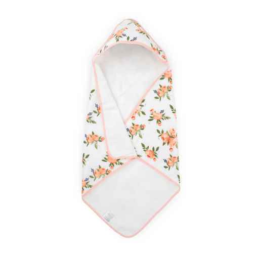 Infant Hooded Towel - Watercolor Roses