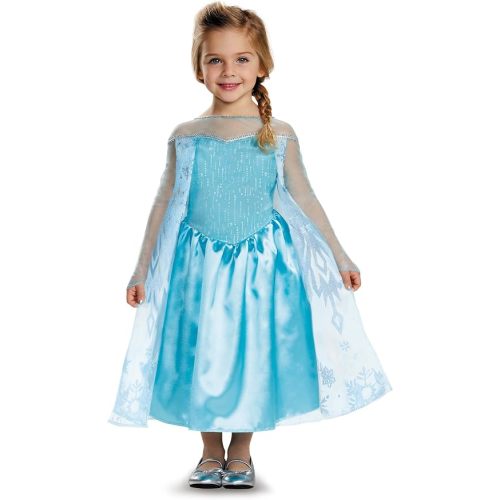 Elsa Toddler Classic Costume, Official Disney Frozen Halloween Costume, Size Small (2T)