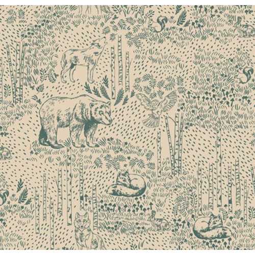 Baby Bedding fern READY SHIP forest Fitted Crib Sheet | soft beige green COT | Natural Earth fox bear owl wolf