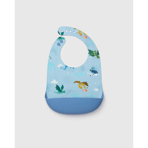 Silicone Bib Printed - Magical Dragons