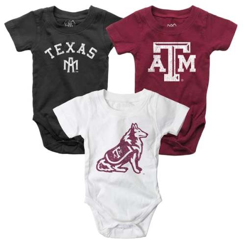 Infant Wes & Willy Texas A&M Aggies Three-Pack Bodysuit Set