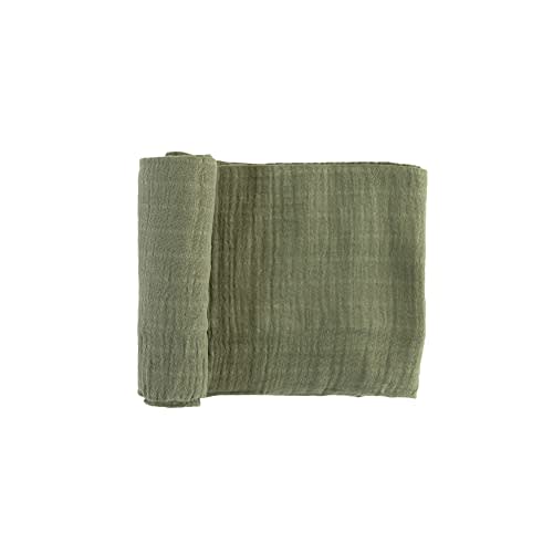 Little Unicorn Premium Cotton Swaddle Baby Blanket | Breathable Fabric | for swaddling, Play, Nursing & More (Fern)