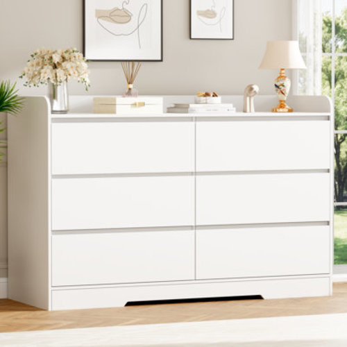 Wrought Studio™ 6 Drawer Double Dresser, 47.2"W Chest of Drawers | Wayfair