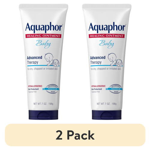 (2 pack) Aquaphor Baby Advanced Therapy Healing Ointment Skin Protectant, 7 oz