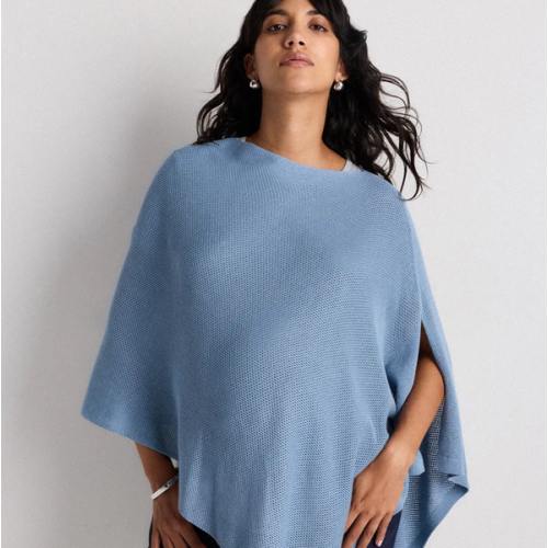 Lightweight Cotton Cashmere Nursing Shawl in Mountain Spring Blue
