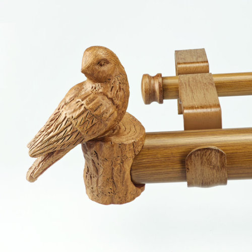 Millwood Pines 1-1/8 Iron Adjustable Double Curtain Rod With Finials & Reviews | Wayfair