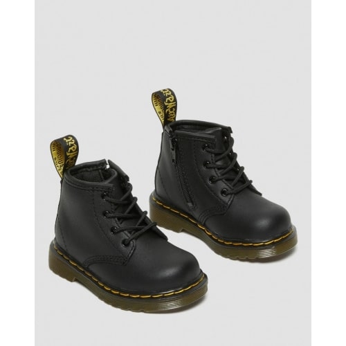 Infant 1460 Softy T Leather Lace Up Boots in Black | Dr. Martens