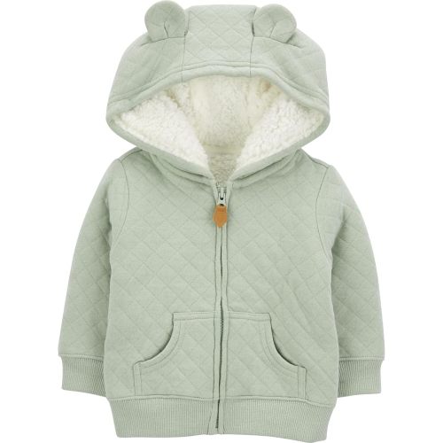 Simple Joys by Carter's Baby Hooded Sweater Jacket with Sherpa Lining