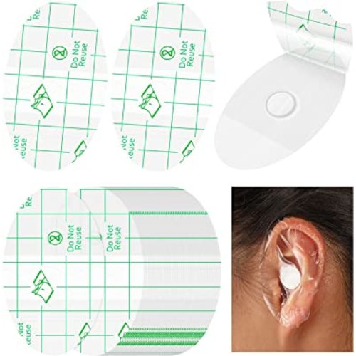 Kingdder 60 Pcs Baby Ear Covers for Bath Waterproof Ear Protection Plugs for Swimming Kids Newborn Shower Surfing Snorkeling and Other Water Sports(White)