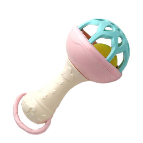 Twfbrm Baby Rattles Toys, Sensory Montessori Learning Toy, Easy-Grasp Handbell with Soft Silicone Teething Toys, Handheld Shaking Rattles Toy Infant Chew Toys Interactive Toys for Babies 0-12 Months