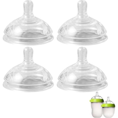 Silicone Nipples Compatible with Comotomo 5/8oz Bottle,Fast Flow,6+ Months