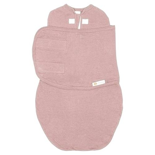 embé 2-Way Starter Baby Swaddle, Newborn Swaddle Sack, Zip, Hook & Loop Baby Wrap, Hip Healthy, Infant, 6-14 lbs, 0-3 Months - Guava