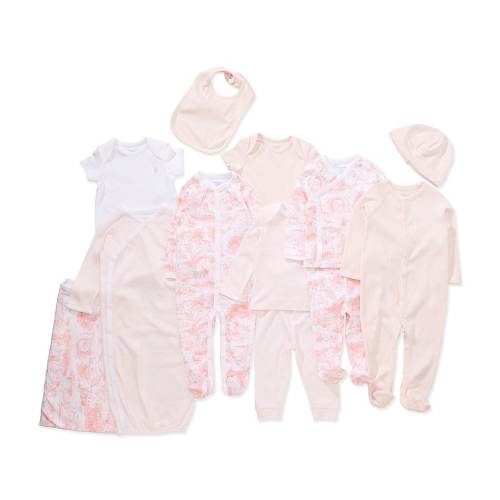 Ralph Lauren Baby Girls Ultra-Soft Cotton Interlock Toile 12-Piece Gift Set
