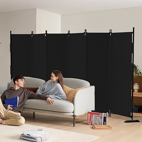 6 Panel Room Divider,6ft Folding Screen Portable Wall Partition Room Divider with 4 Metal Feet,Privacy Screen Indoor Doubles as a Cubicle Wall,Suitable for Bedroom Dressing Room Office