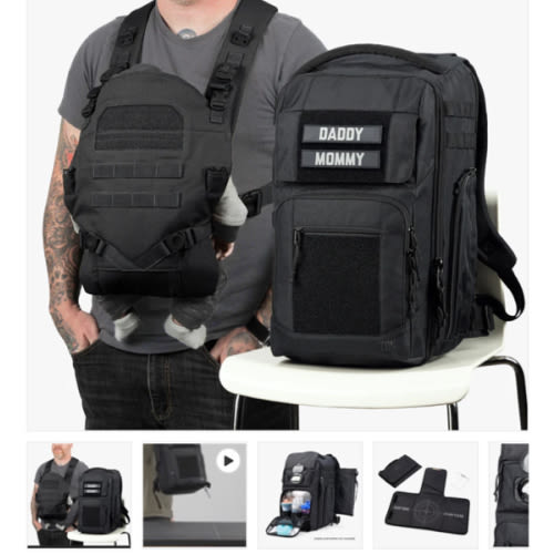 Everyday Diaper Backpack + Baby Carrier Bundle by Tactical Baby Gear