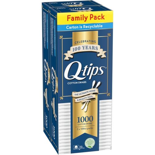 Q-tips Cotton Swabs, 500 Count (Pack of 2)