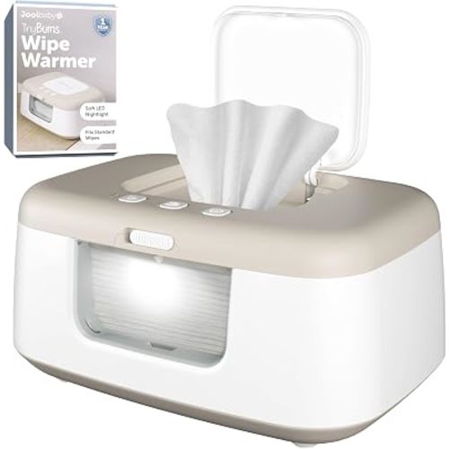Jool Baby TinyBums Baby Wipe Warmer & Dispenser with LED Changing Light & On/Off Switch (Oatmeal)