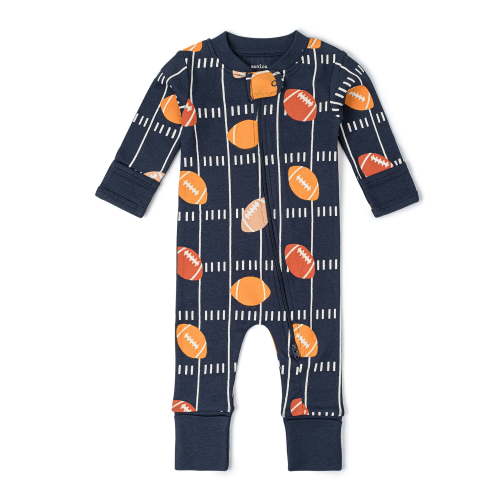 M+A by Monica + Andy Organic Cotton Gender Neutral Long Sleeve Baby One-Piece Pajama, Sizes Newborn - 24 Months