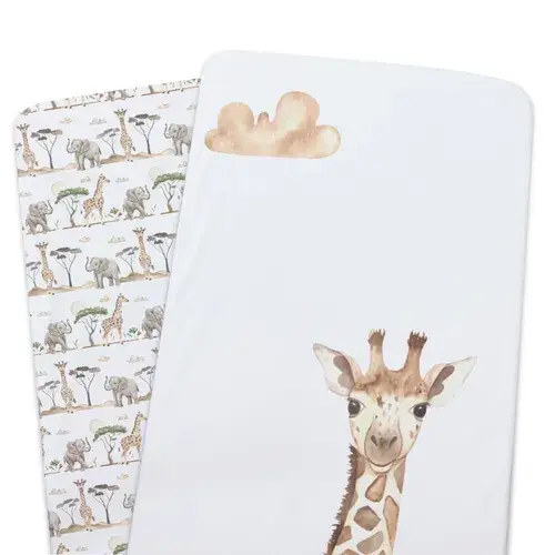 Bubba Blue Bedside Sleeper Fitted Sheet 2 Pack Adventure | Baby Bunting AU