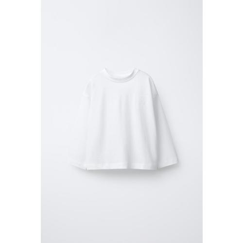 HEAVYWEIGHT EMBROIDERED T-SHIRT - White | ZARA United States