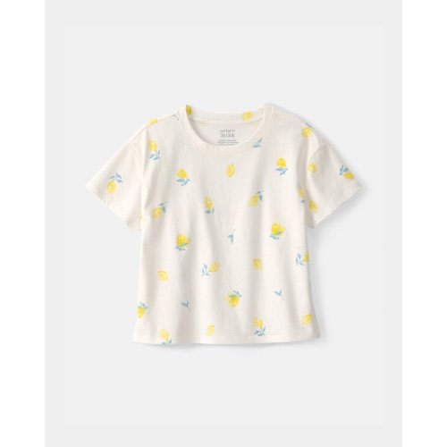 Toddler Girl Lemon Relaxed Top - Cream | Carter's