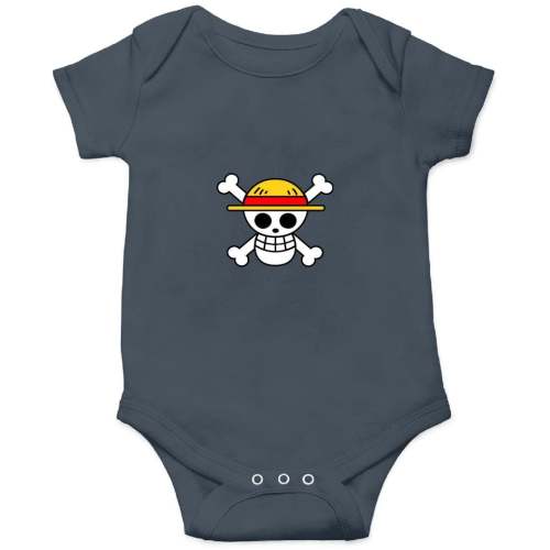 Strawhat Crew logo Onesies Kids's Short Sleeve Onesie 6M Vintage Navy sold by Motnhambashopz | SKU 762460568 | Printerval