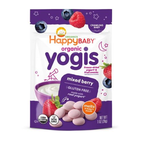 HappyBaby Organic Yogis Mixed Berry Yogurt & Fruit Baby Snacks - 1oz