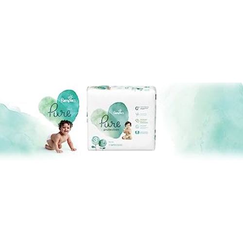 Diapers Size 3, 27 Count - Pampers Pure Protection Disposable Baby Diapers, Hypoallergenic and Unscented Protection, Mega Pack (Old Version)