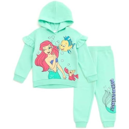 Disney Minnie Mouse Little Mermaid Lilo & Stitch Fleece Hoodie & Pants Outfit Newborn to Big Kid Sizes (0-3 Months - 14-16)
