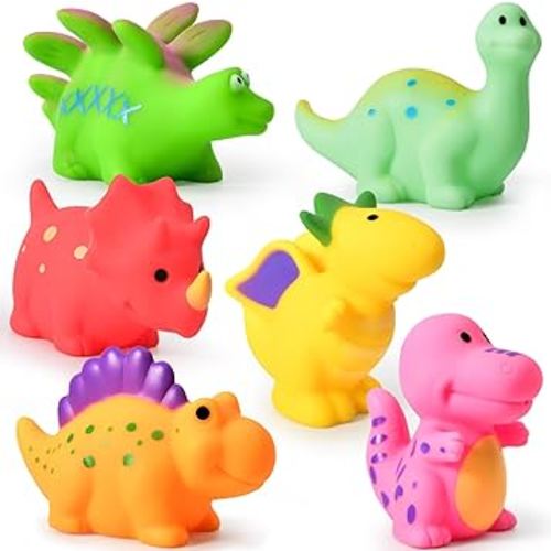 Bath Toys for Toddlers 1-3,6 Pcs No Hole Dinosaur Bathtub Toys for Infants 6-12-18 Months,Bath Toys Shower Toys Swimming Pool Toys for 1 -5 Year Old Boys Girls Kids Birthday for Kids Toys Age 1-5