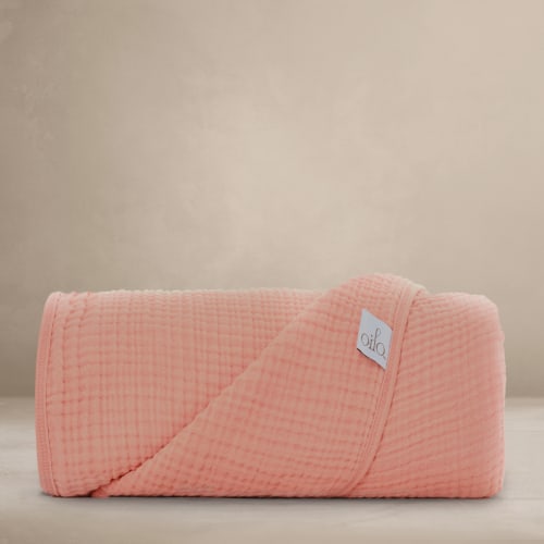 'Rosette' Pink - Premium Muslin Blanket