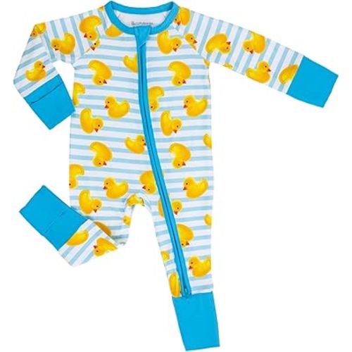 LollyBanks Baby Pajamas, Long Sleeve Baby Romper with 2-Way Zipper, 95% Viscose from Bamboo and 5% Spandex, Infant Sleepers