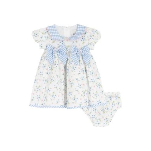 Baby Girls Embroidered Collar Flare Dress
