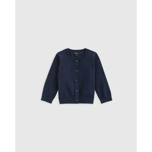 100% Organic Cotton Crewneck Cardigan