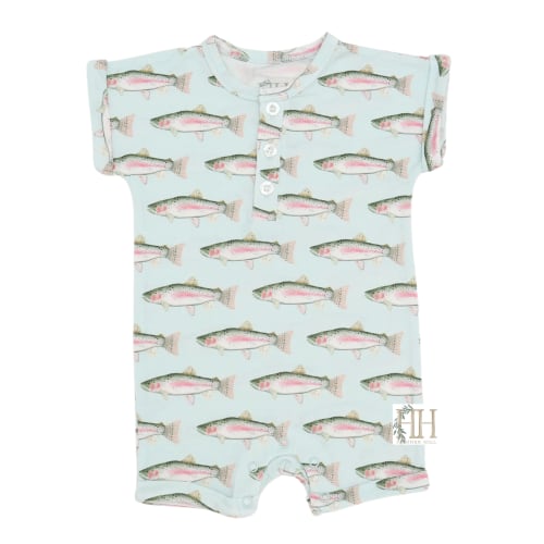 Boys Trout Button Romper