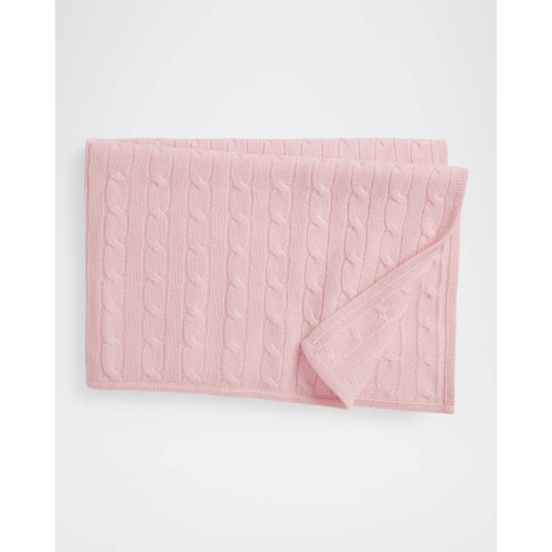 Girl's Cashmere Cable-Knit Baby Blanket