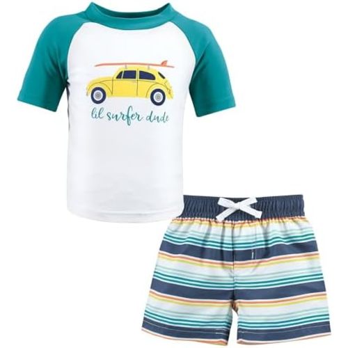 Hudson Baby Baby-Girls Swim Rashguard Set